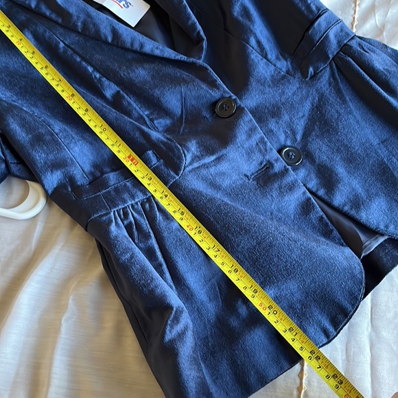 NWT Jessica péplum navy velvet blazer - Picture 14 of 15